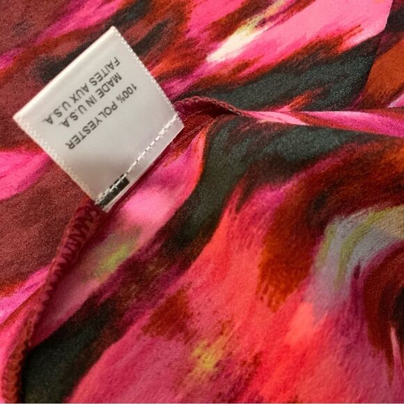 MISA LOS ANGELES Designer Spring Summer Amina Wrap Dress Fuchsia Satin SZ L - Picture 6 of 6